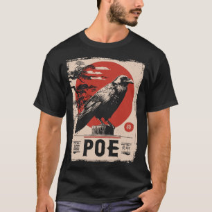 T-shirt Edgar Allan Poe Raven Design de littérature gothiq