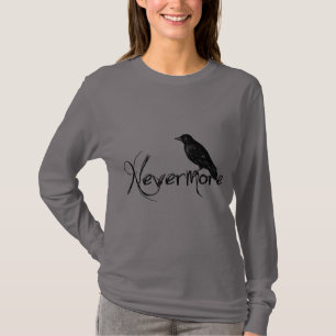 T-shirt Edgar Allen Poe Raven plus jamais Halloween