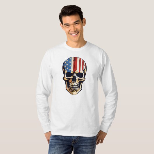 T-shirt "Edgy and Bold : Skull Printed T-Shirt" man (Devant entier)
