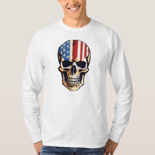 T-shirt "Edgy and Bold : Skull Printed T-Shirt" man (Devant)