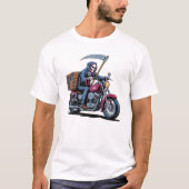 T-shirt Edgy Grim Reaper Motorcycle Rider (Devant)