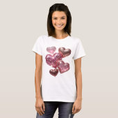 T-shirt Edgy Silver CŒURS DE L'AMOUR Statement (Devant entier)