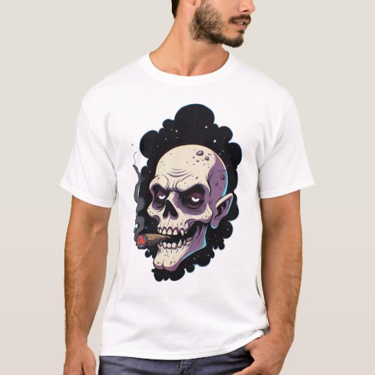 T-shirt Edgy Vampire Skull (Devant)