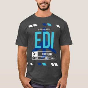 T-shirt Édimbourg Code aéroport EDI Bague 1