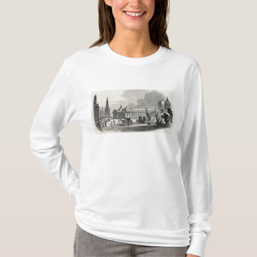 T-shirt Edimbourg : Établissement royal et Scott (Devant)