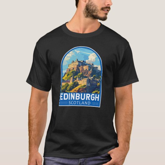 T-shirt Edinburgh Scotland Travel Art Vintage (Devant)
