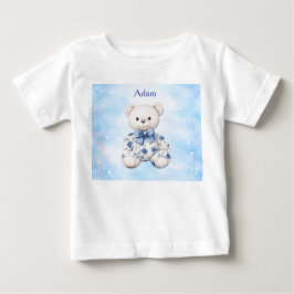 T-Shirt-Editable Blue Chinoserie  Baby Shower 