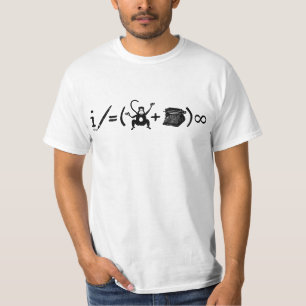 T-shirt Éditeur amusant Équation de la machine à écrire