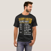 T-shirt Éditeur d'articles Note horaire Écrivain d'article (Devant entier)