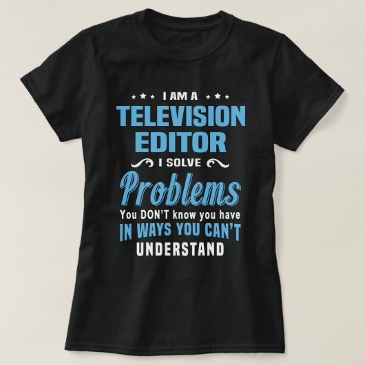 T-shirt Éditeur de télévision (Design devant)