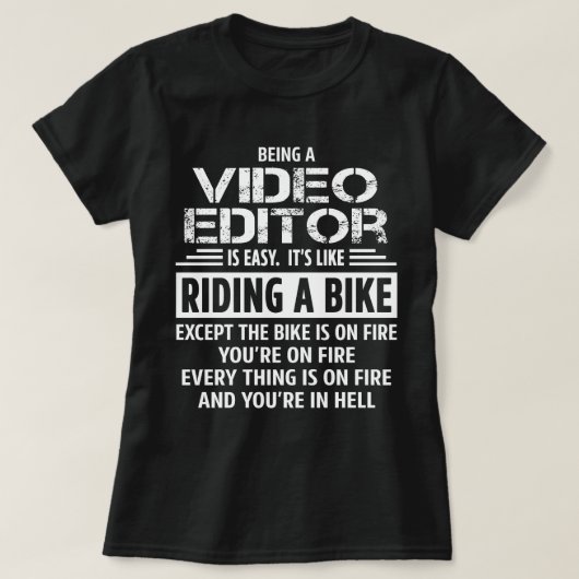 T-shirt Éditeur vidéo (Design devant)