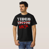 T-shirt Éditeur vidéo Ninja - Vidéographe et éditeur de po (Devant entier)