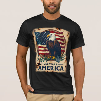 T-shirt Édition anniversaire patriotique 250 ans d'Amériqu