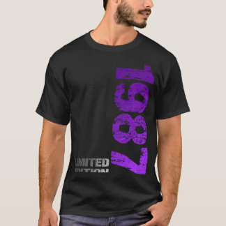 T-shirt Edition limitée 1987 36e anniversaire né en 1987