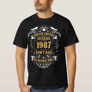 T-shirt Édition limitée Décembre 1987 Vintage Tout origina