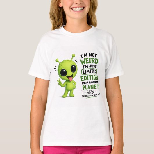 T-shirt Édition Limitée Design Alien (Devant)