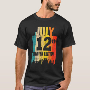 T-shirt Édition Limitée du 12 Juillet 12ème Jour Mois 7 Ré