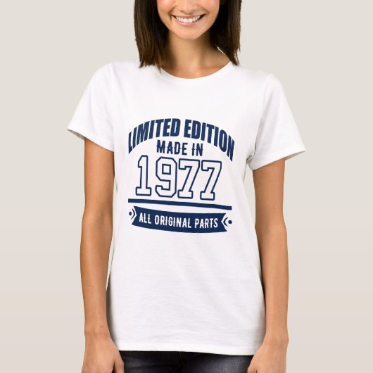 T-shirt Edition Limitée Fabriquée En 1977 Toutes Les Pièce (Devant)