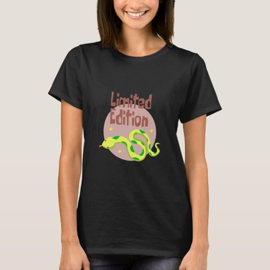 T-shirt Édition limitée Kawaii serpent jaune et vert (Devant)