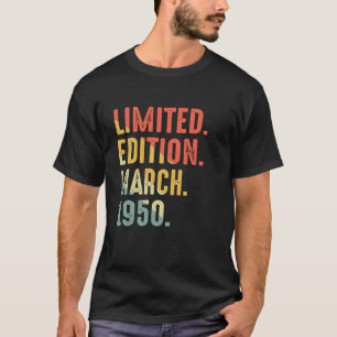 T-shirt Édition Limitée Mars 1950 Anniversaire