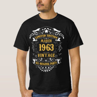 T-shirt Édition limitée Mars 1963 Vintage Toutes les PPA o