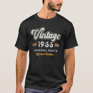 T-shirt Édition limitée rétro 1966 Hommes Femmes 60 ans