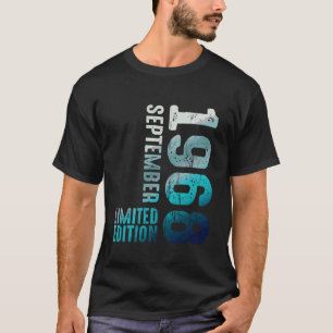 T-shirt Édition Limitée Septembre 1968 1968 Rétro 1968 Vin