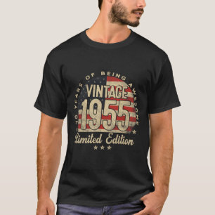 T-shirt Édition limitée vintage 1955 Cadeaux Usa 70 ans