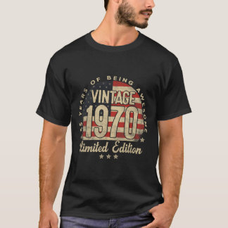 T-shirt Édition limitée vintage 1970 Cadeaux Usa 55 ans
