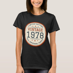 T-shirt Edition Limitée Vintage 1978 Toutes les pièces ori