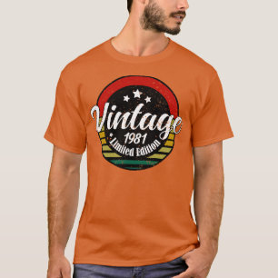 T-shirt Edition limitée Vintage 1981 anniversaire 42e anni