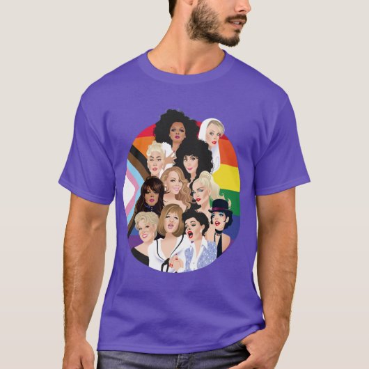 T-shirt Édition Pride Divas rétro (Devant)