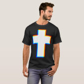 T-shirt Edm Croix Glitch Chrétien (Devant entier)