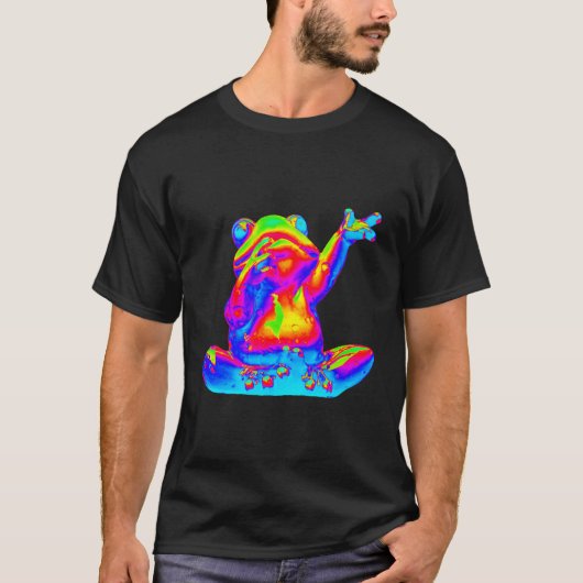 T-shirt Edm Electronic Dance Techno Frog Rave (Devant)