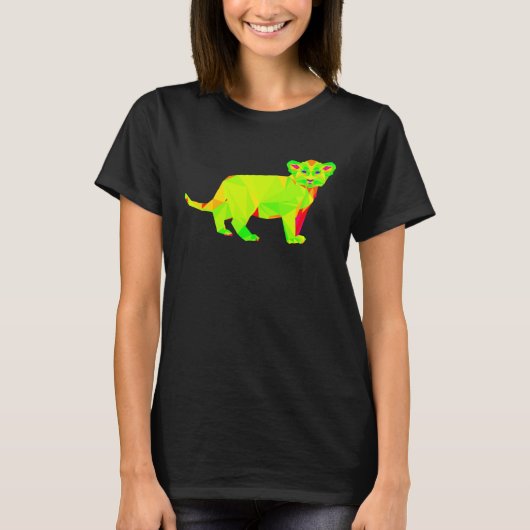 T-shirt EDM Lion Techno Trance Lion Cub Rave (Devant)