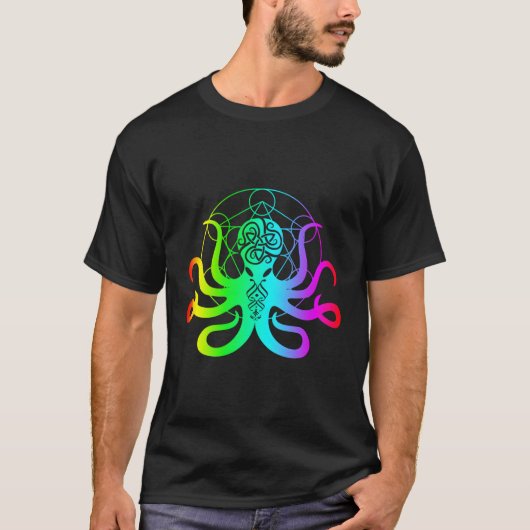 T-shirt Edm Octopus Kraken Rave (Devant)