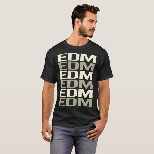T-shirt EDM Texte blanc (Devant entier)