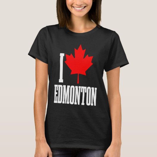 T-shirt Edmonton Alberta Canada Feuille d'érable Drapeau c (Devant)