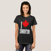 T-shirt Edmonton Alberta Canada Feuille d'érable Drapeau c (Devant entier)