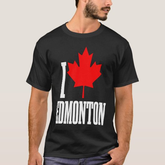 T-shirt Edmonton Alberta Canada Maple Leaf Canadian Flag P (Devant)