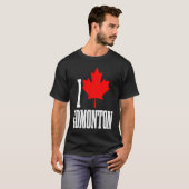 T-shirt Edmonton Alberta Canada Maple Leaf Canadian Flag P (Devant entier)