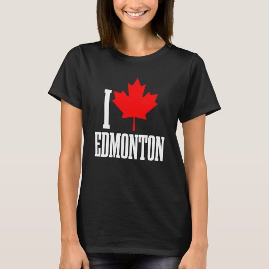 T-shirt Edmonton Alberta Canada Maple Leaf Canadian Flag P (Devant)