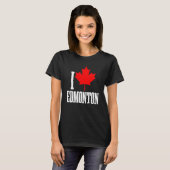 T-shirt Edmonton Alberta Canada Maple Leaf Canadian Flag P (Devant entier)