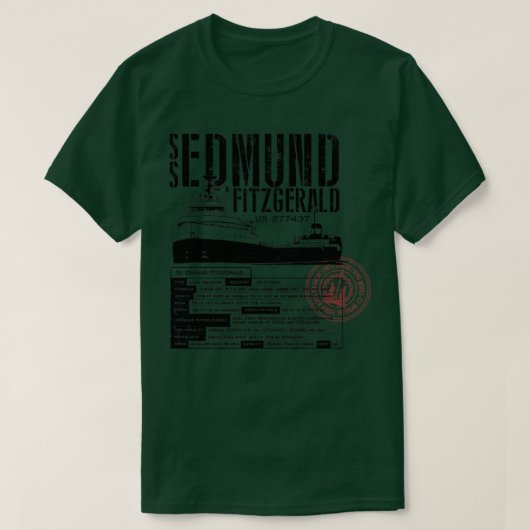 T-shirt Edmund Fitzgerald (Design devant)