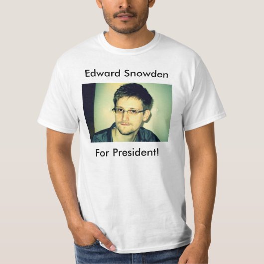 T-shirt Edouard Snowden pour le président ! (Devant)
