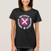 T-shirt Educated Motivated Vaccinated (Devant)