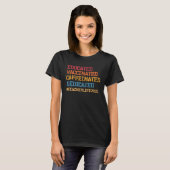 T-shirt Educated Vaccinated Caffeinated Dedicated Teacher  (Devant entier)