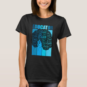 T-shirt Éducateur afro-américain Mots de professeur en af