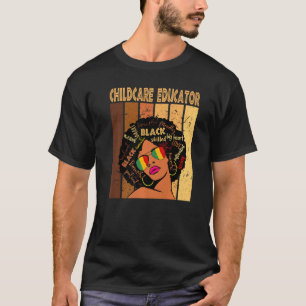 T-shirt Éducateur de garde d'enfants Afro-afro-américain N