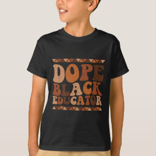 T-shirt Éducateur noir de la drogue Mois de l'histoire des